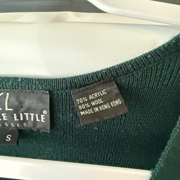 Vintage Carole Little Sweater DressWool Blend Long Sleeve Sweater Dress Sz Small - Picture 5 of 7